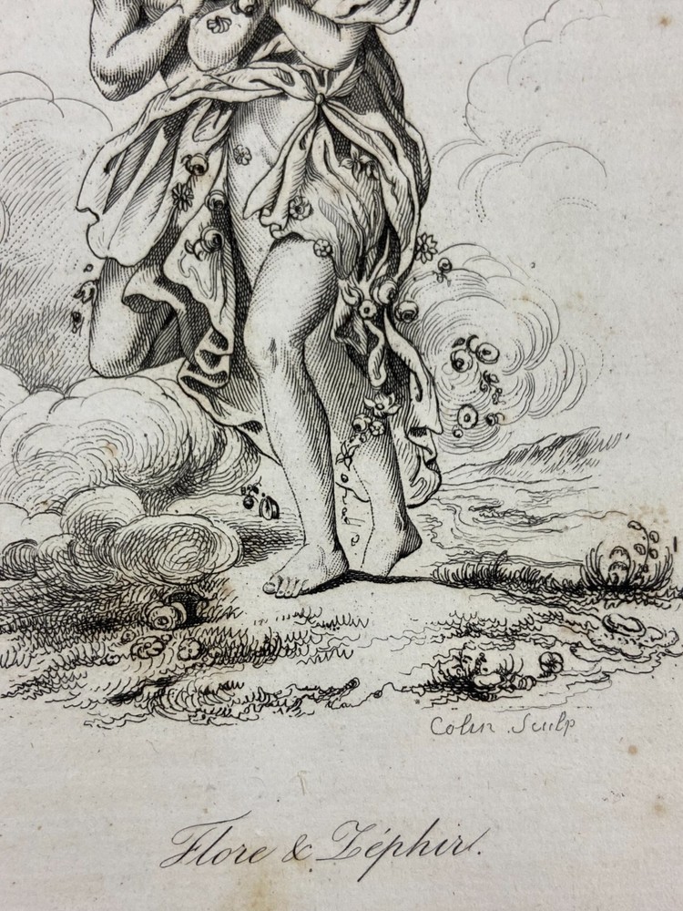 4 Engravings Early Xixth Representative Jason Amphion Ceres & Jupiter, Flora &