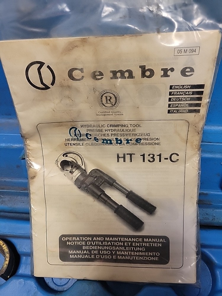 Cembre HT131-C Hydraulic Crimping Tool w/ Case