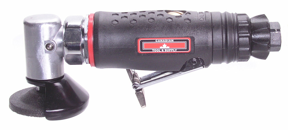 2" Mini Composite Air Angle Grinder, Swivel Guard, Rotating Exhaust, Regulator