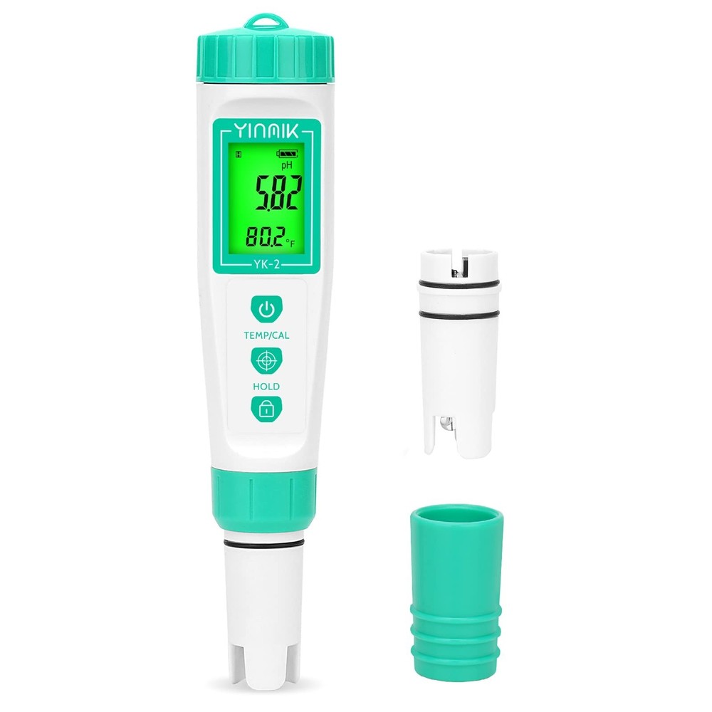Digital pH Meter with Replaceable Probe - Pocket Tester for Hydroponics, Pools,