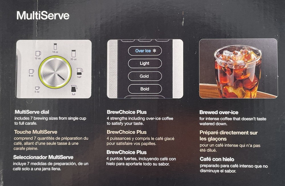 Braun KF9150 MultiServe Coffee Machine 7 Programmable Brew Sizes 24 hr timer EUC