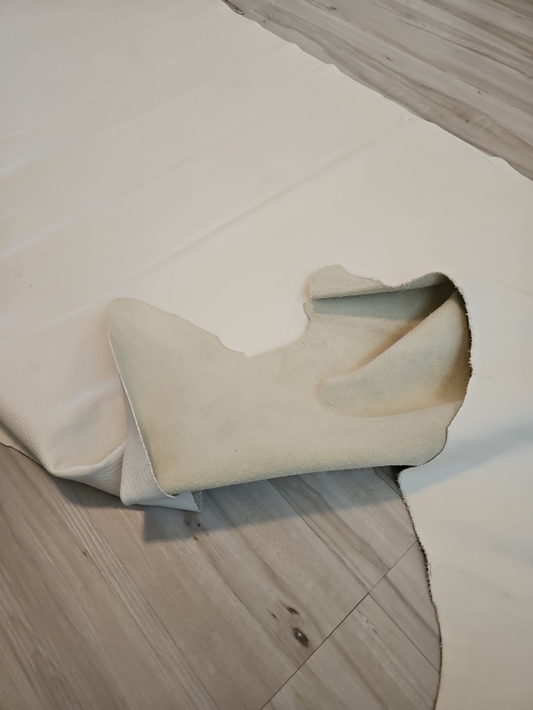 4oz DOVER WHITE LEATHER UPHOLSTERY HIDE SHEET,PANEL SOFT FULL GRAIN 25+sqf