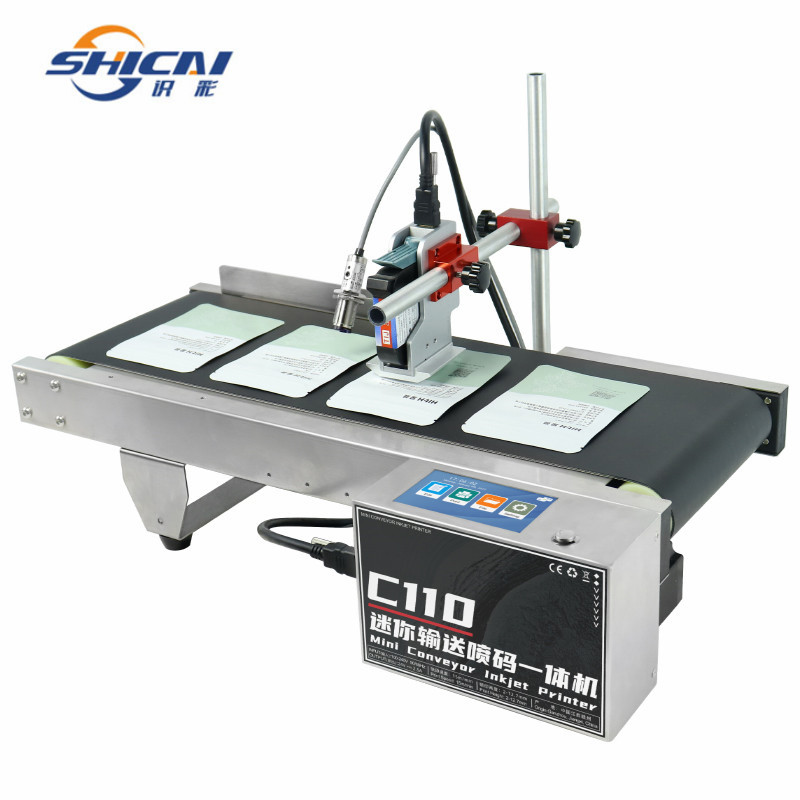 Mini automatic online inkjet printer prints batch barcodes on packaging