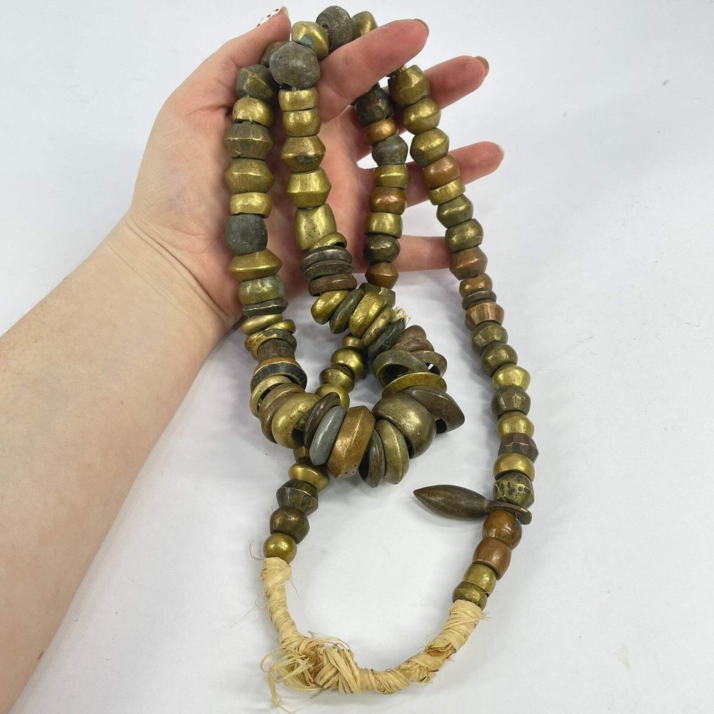 Brass Ring Beads Ethiopia 38 Inch