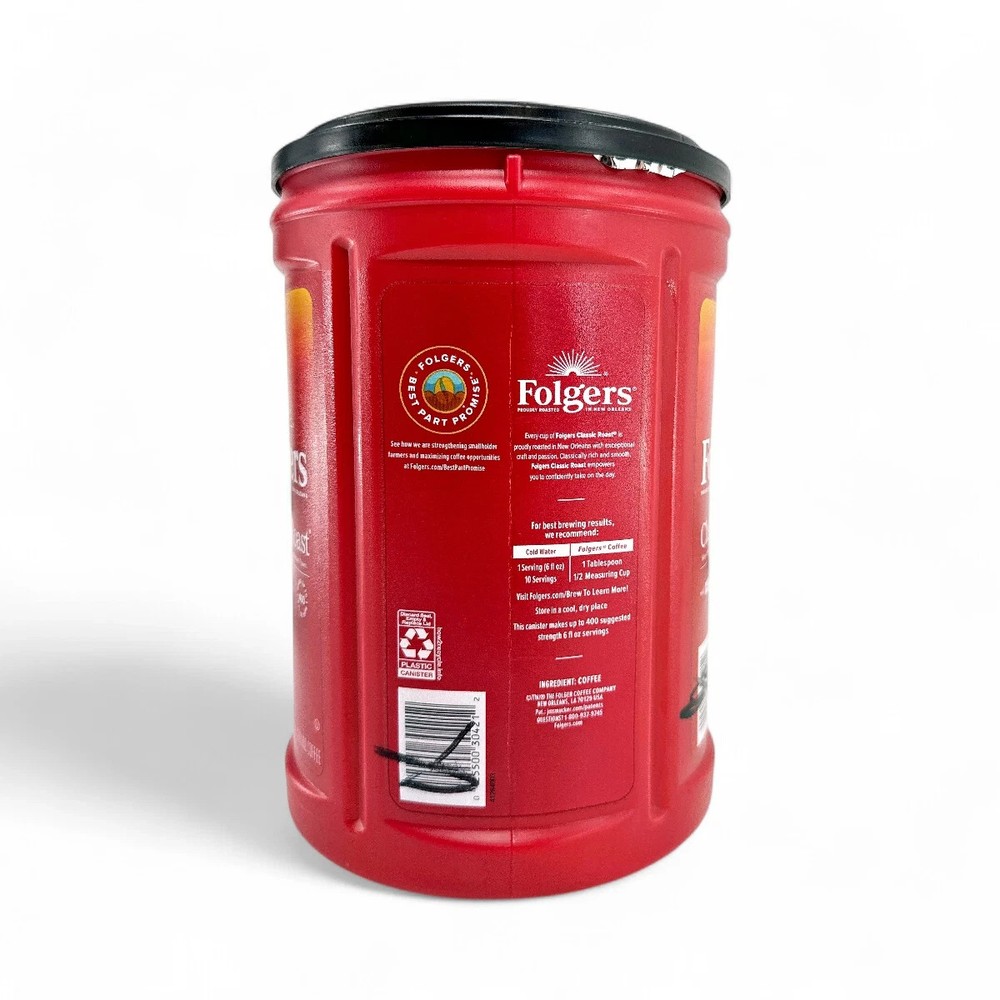 Folgers Classic Roast Medium Ground Coffee - 43.5 oz