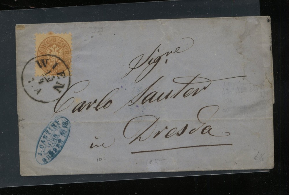 Austria    15kr stamp on  folded  envelope        MS0831
