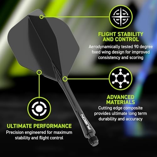Integrated Flight & Shaft Darts System - No.6 Shape - Short, Intermediate, Mediu