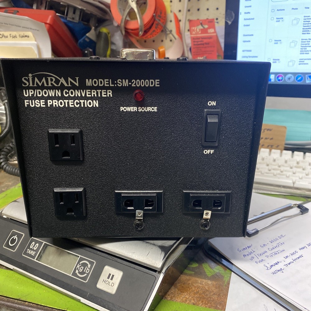 Simran, Up/Down Voltage Converter Transformer, Model#SM-2000DE, 2000 Watt Max