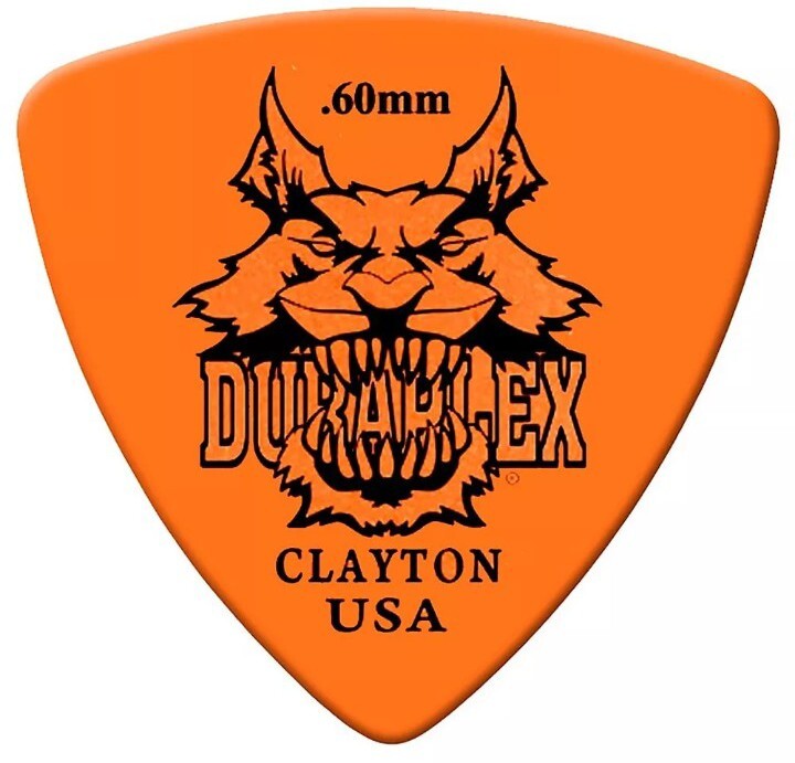 Clayton Duraplex Delrin Rounded Triangle Picks 4 Pack .60 mm