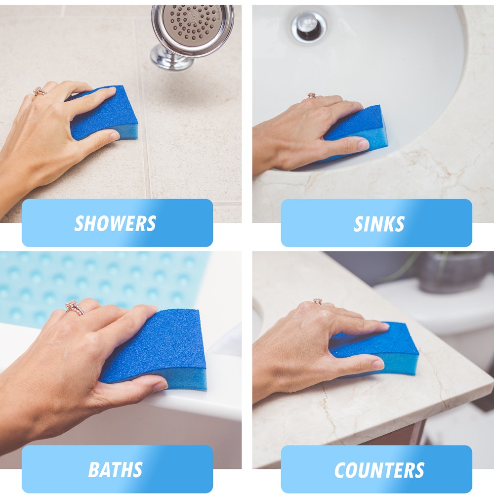 Elitra Antimicrobial Non-Scratch Scrubber Cleaning Sponge, Blue - 24 Pack -