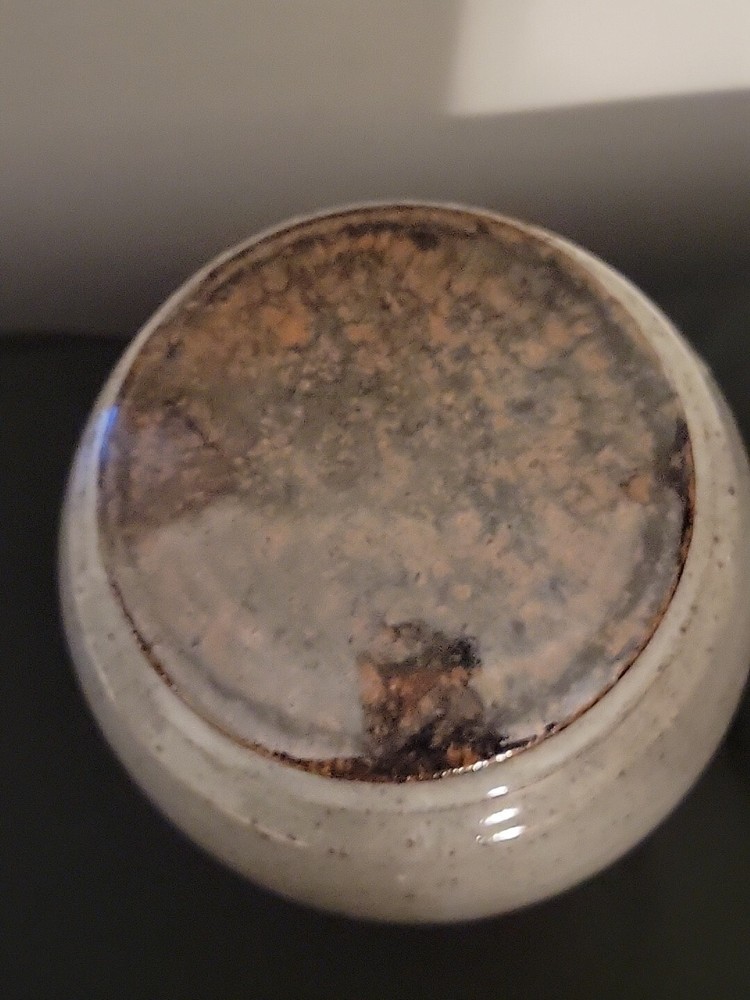 Studio Pottery Stoneware Lidded Jar Canister Container Signed 9 1/2" Tall