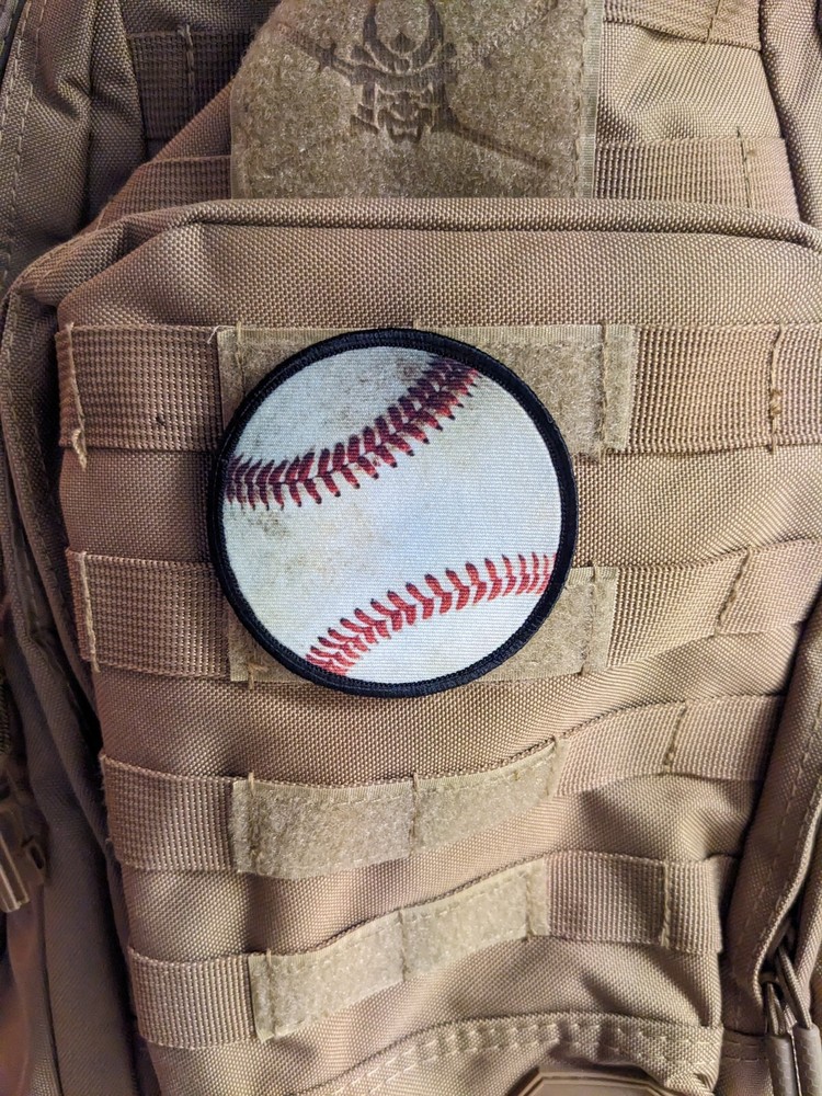Baseball sports 3" circle hook & loop tactical patch Funny edc
