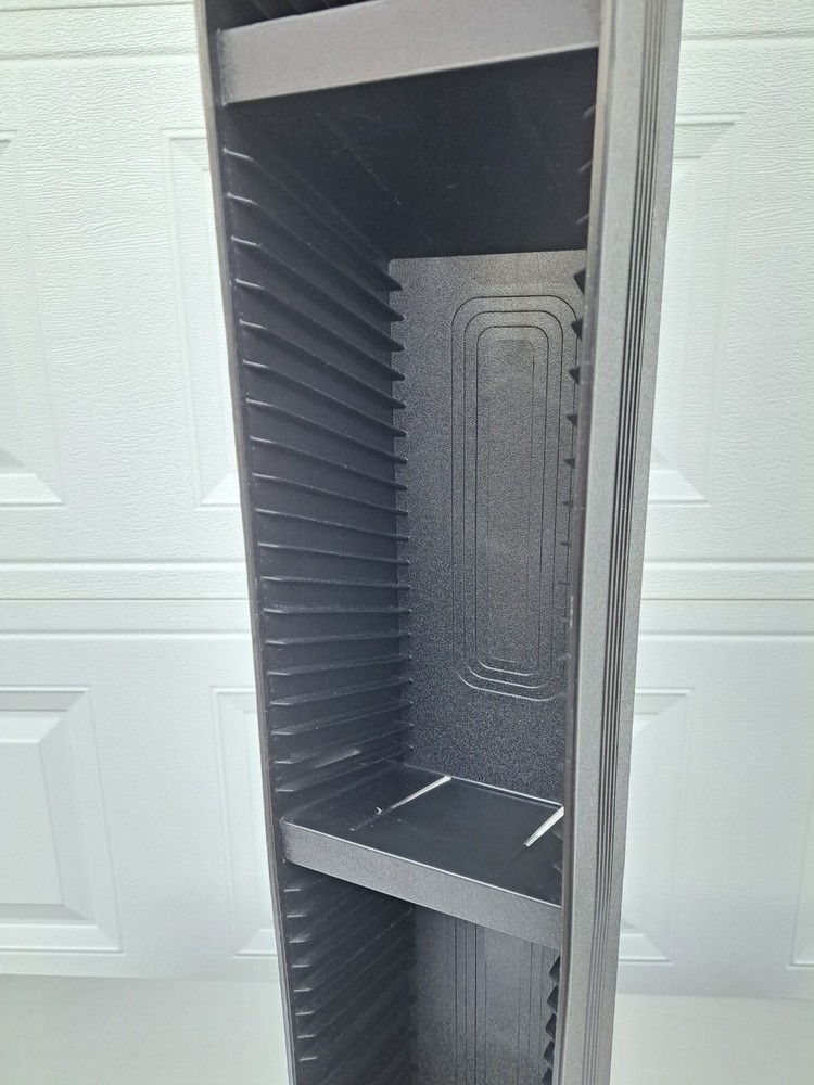 ALPHA Black 60 Capacity CD Storage Display Tower