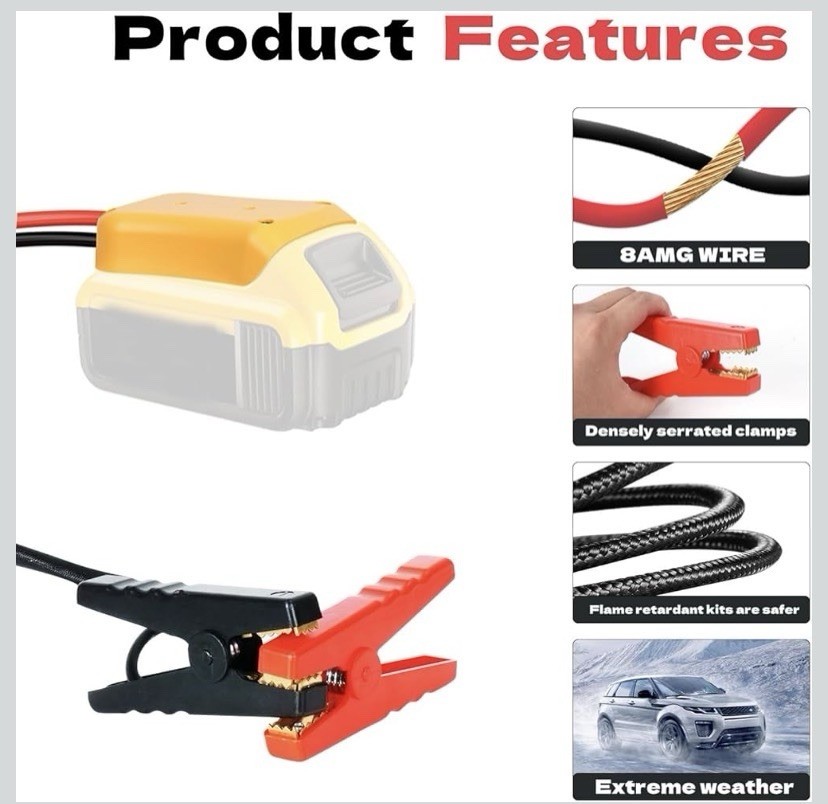 Jumper Cables with Adapter