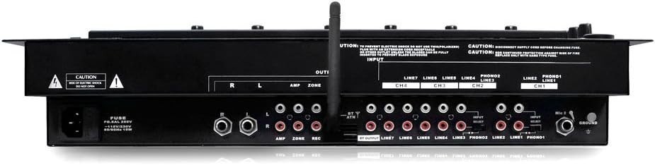 Pyle 6 Channel Mixer DJ Controller - Bluetooth, LED Illumination, Slider Control