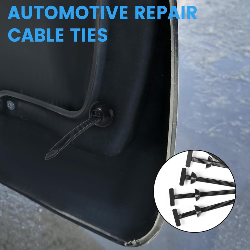 Quick Install Nylon Zip Ties - 400 Pcs UV Resistant Fasteners for Projects