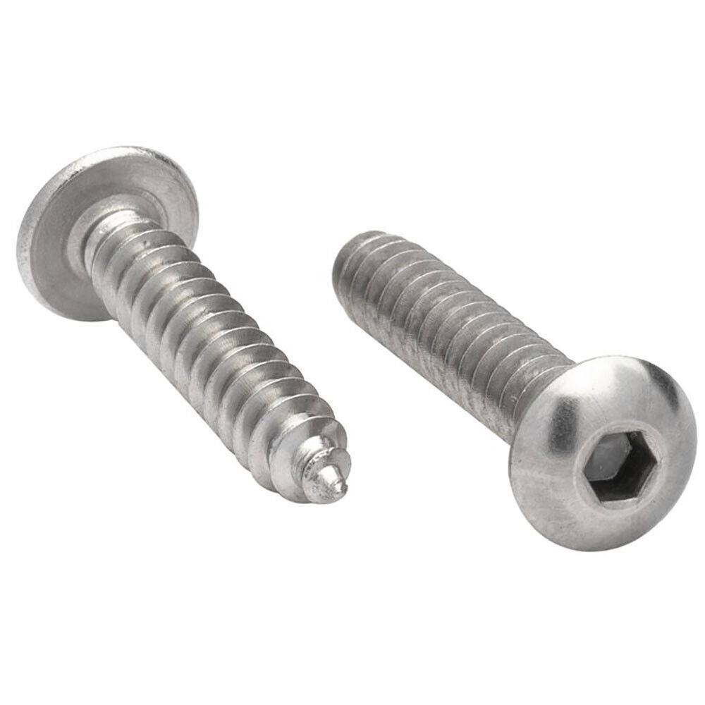 A2 304 Stainless Button Head Socket Cap Self Tapping Screws M2-M6