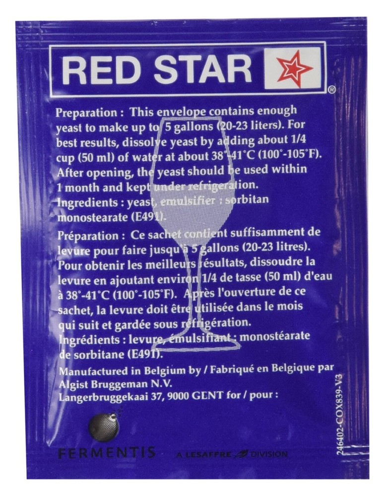 Red Star Premier Cuvee Yeast 10 Packets