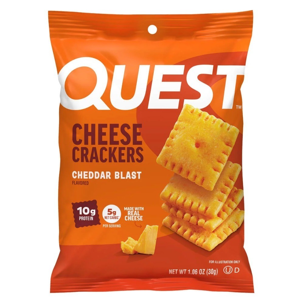 High Protein Cheddar Cheese Snack Crackers with Real Cheese 4 Pack