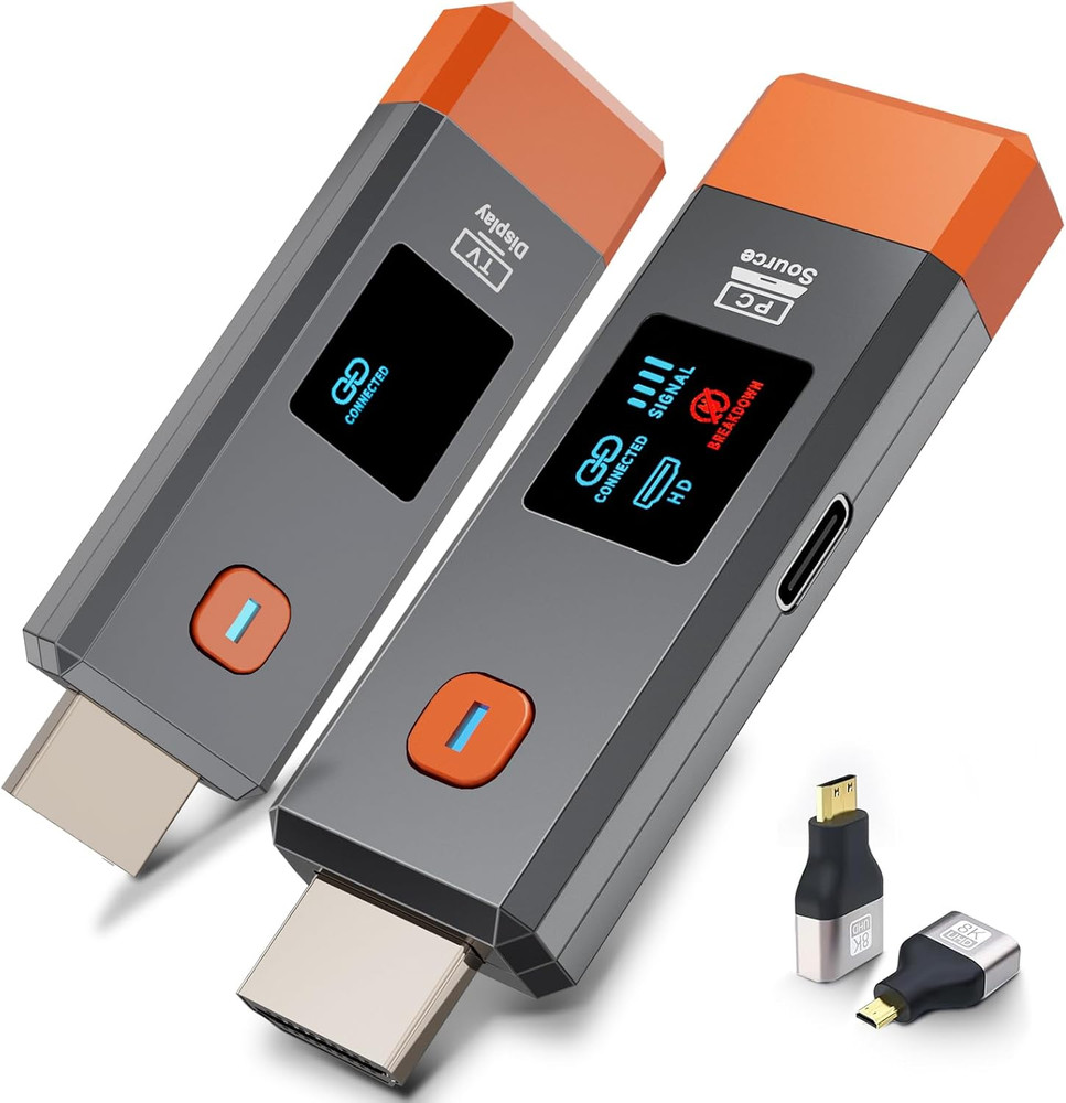 Wireless HDMI Transmitter and Receiver 328Ft/100M Extender 4K Decode Input 1080P