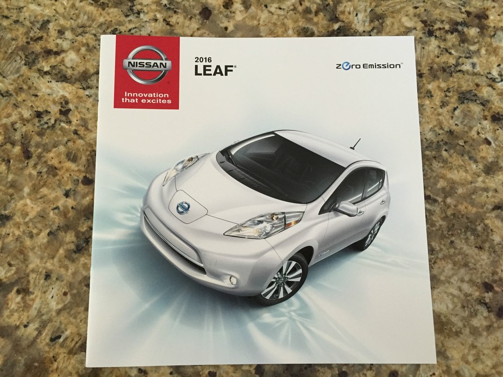 2016 Nissan LEAF 16-page Original Sales Brochure