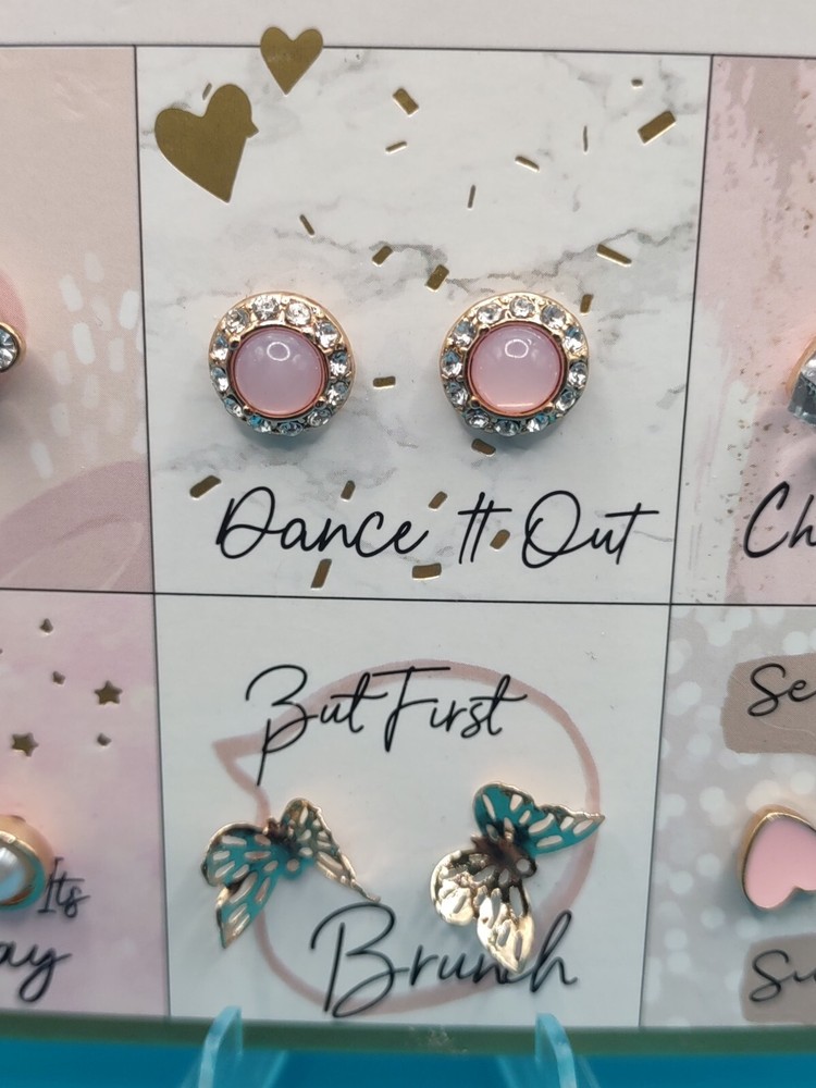 WEEKEND VIBES6 Pk Embellished Earring Set