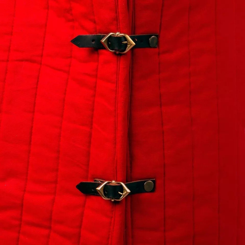 Medieval Renaissance Side Buckle Padded Two Color Gambeson
