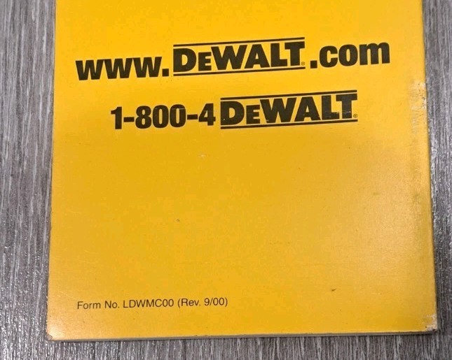 DeWalt Vintage Catalog September 2000