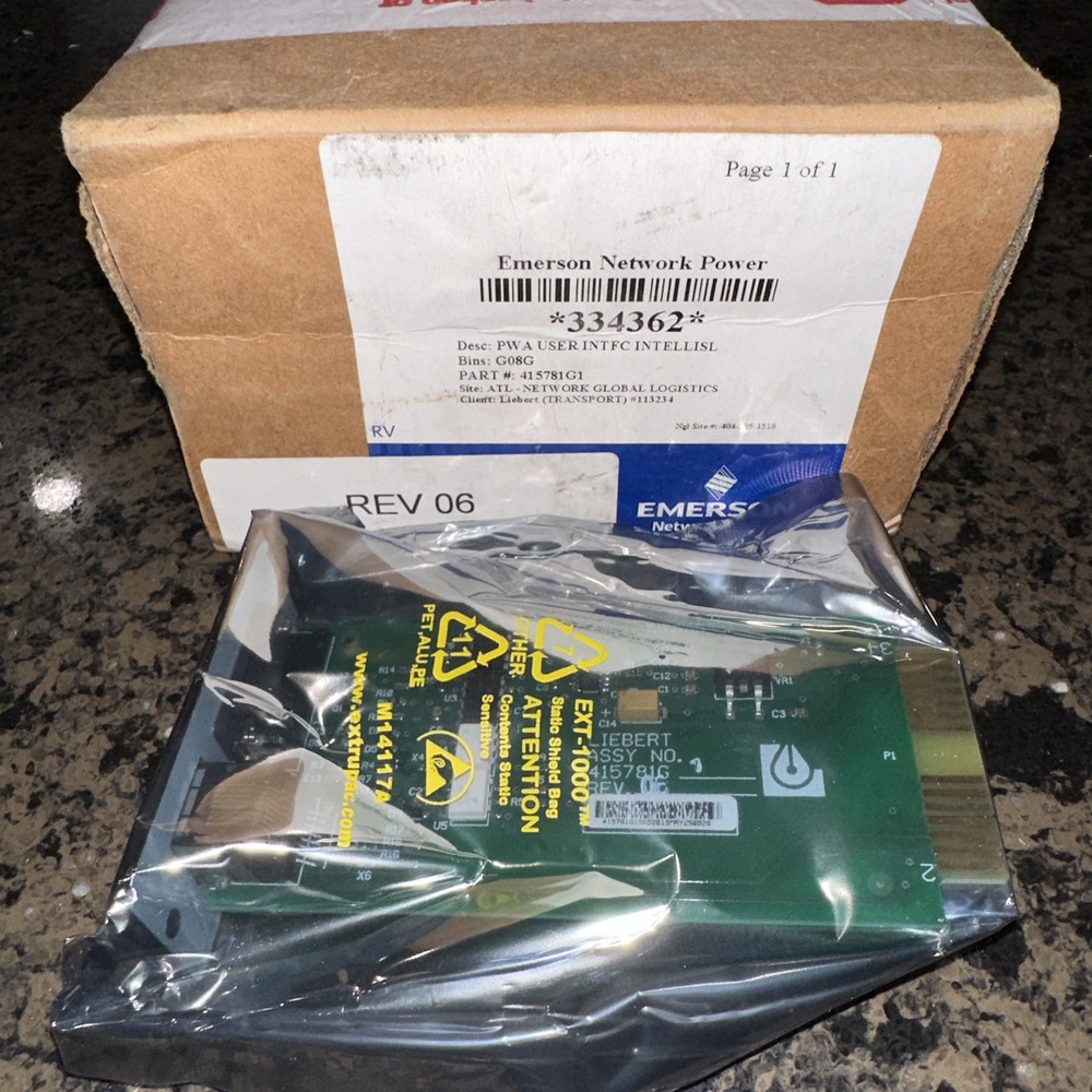 Liebert Nfinity UPS User Interface Communication Card. Part No 415781G1