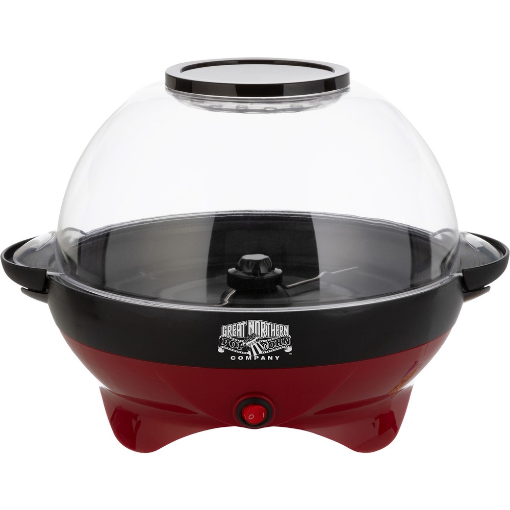 Electric Pop and Stir Popcorn Maker Machine with Built-In Stirrer, Serving Bowl