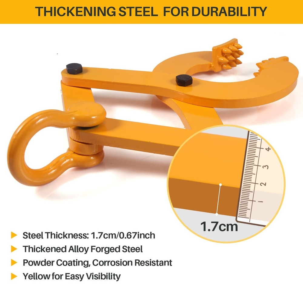 Pallet Puller Clamp 1T/2204LBS Pallet Jack Puller Steel Single Scissor Hook P...