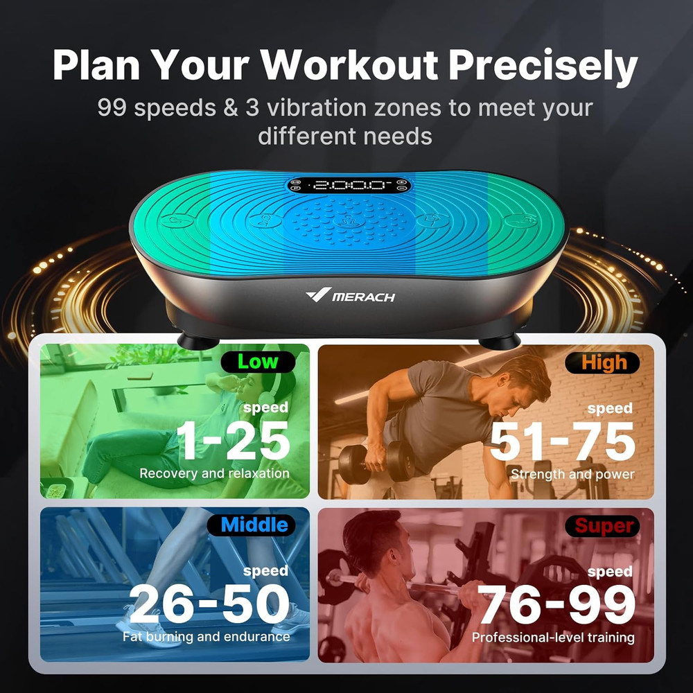 Vibration Plate Exercise Machine, Vibrating Platform for Lymphatic Drainage Weig