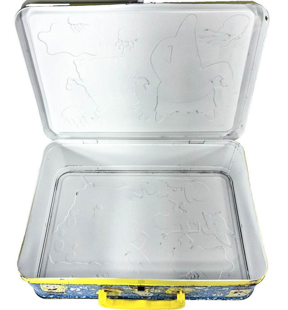 Nickelodeon SpongeBob Squarepants Embossed Tin Lunch Box Patrick 2002 Vintage
