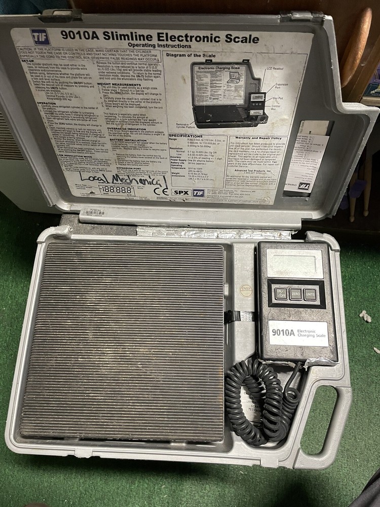TIF 9010A Slimline Electronic Refrigerant Charging Scale 2c