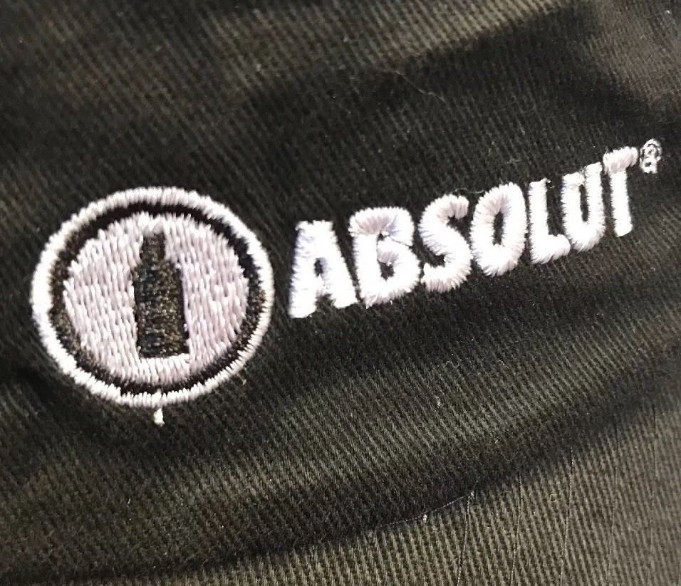Absolut Vodka Men OSFA Baseball Cap StrapBack Hat Black Logo