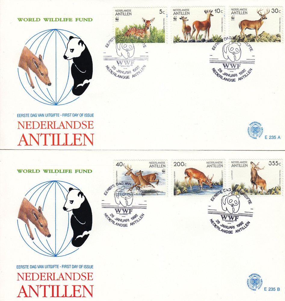 Netherlands - Dutch Antilles FDC Issue 1992 (235) Animals