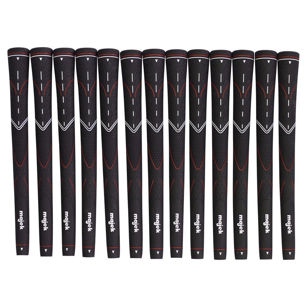 200 pcs - Majek Tour Pro Black Midsize Golf Grips