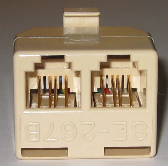 Suttle SE-267B Inline Modular T Adapter for 2 Line 4 Wire Telephone Jack