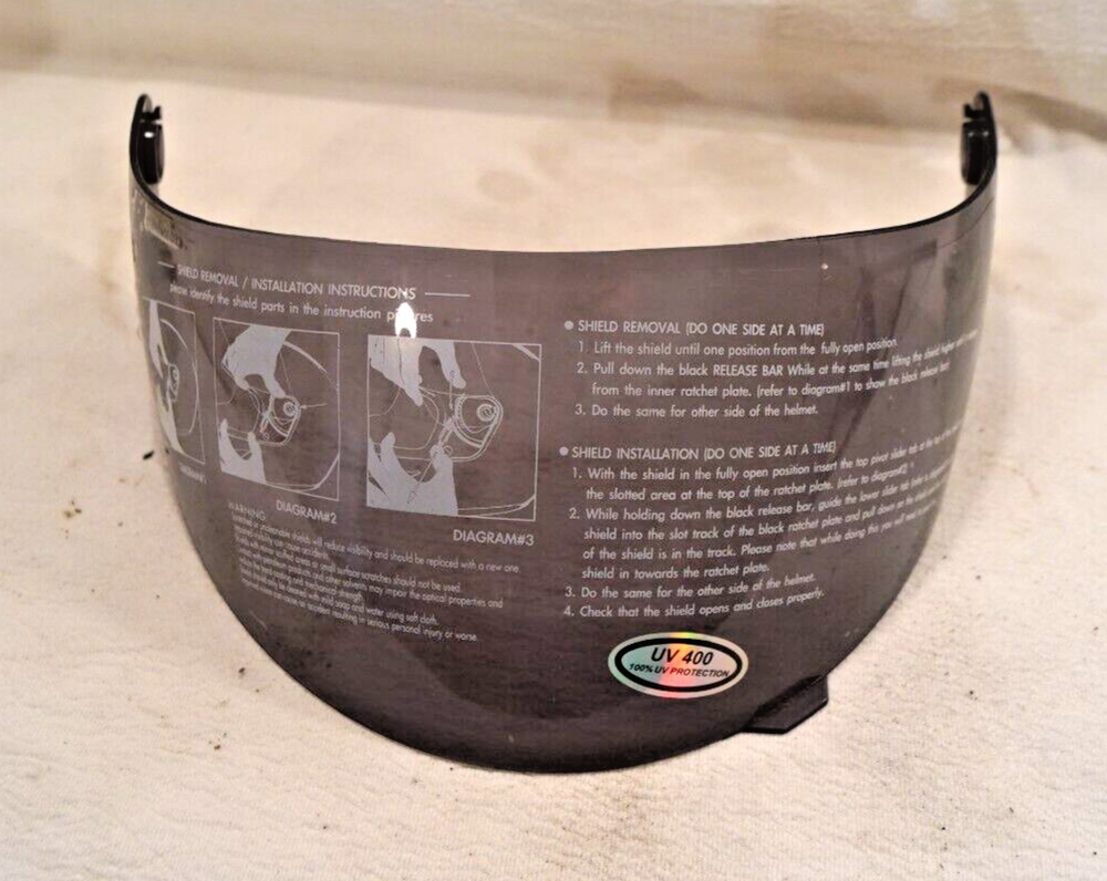 Gmax Helmet Visor Face Shield Dark Smoke UV 400 63291