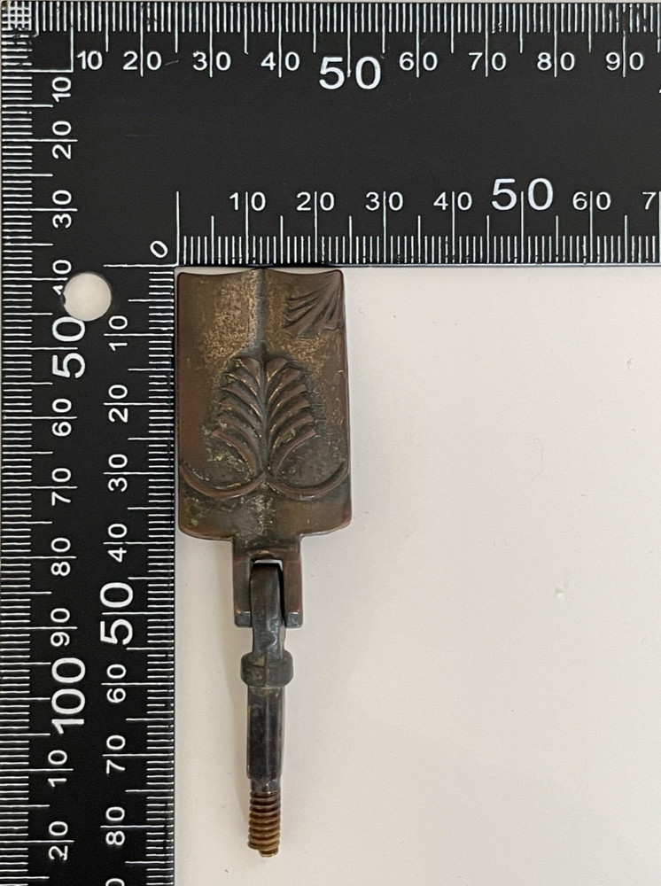 4 Art Deco Antique Solid Brass Drawer Drop Handles Pulls c/w Fixing Bolts