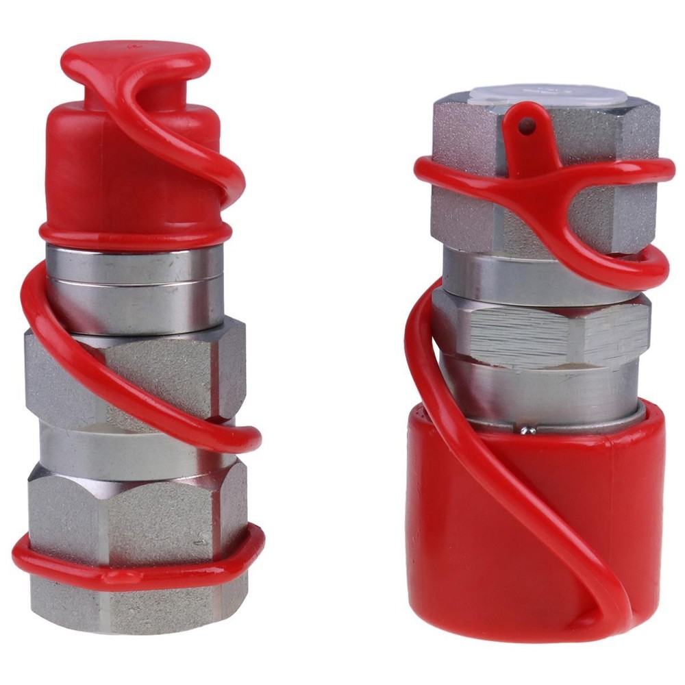 5/8" SAE Flat Face Coupler Set Hydraulic Quick Connect Fitting for Bobcat Cater