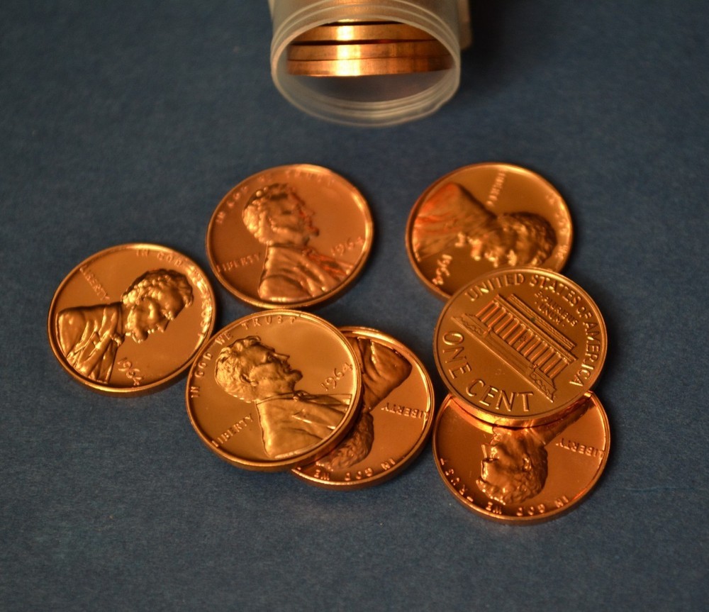 1964 PROOF LINCOLN CENT FROM PROOF SETS VERY NICE COIN