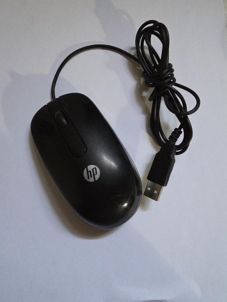 HP Optical Mouse Wheel USB Wired Black MOFYUO Tested Working