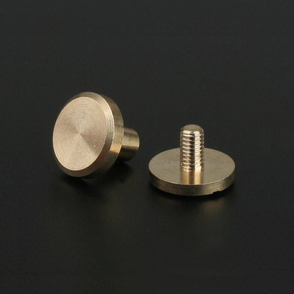 5/10Pcs Height 8mm Leather Craft Chicago Nail Brass Solid Rivets Stud Head zq
