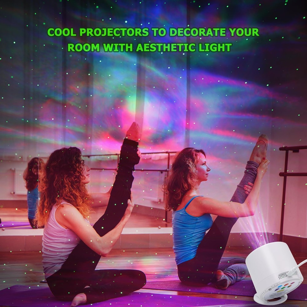 HERHOTER Galaxy Projector,Star Projector with Timer and Remote 3in, White