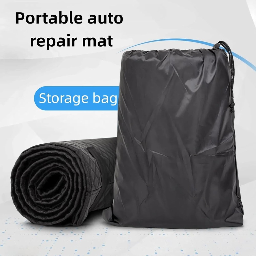 60''x28'' Rolling Creeper Mat with Storage Bag, Foldable Two-Layer Automotive...