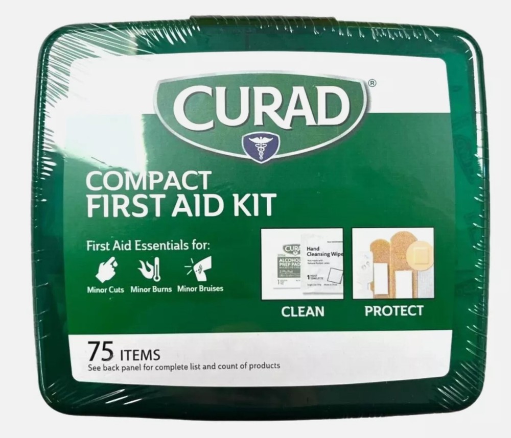 CURAD Compact First Aid Kit 75 piece NEW