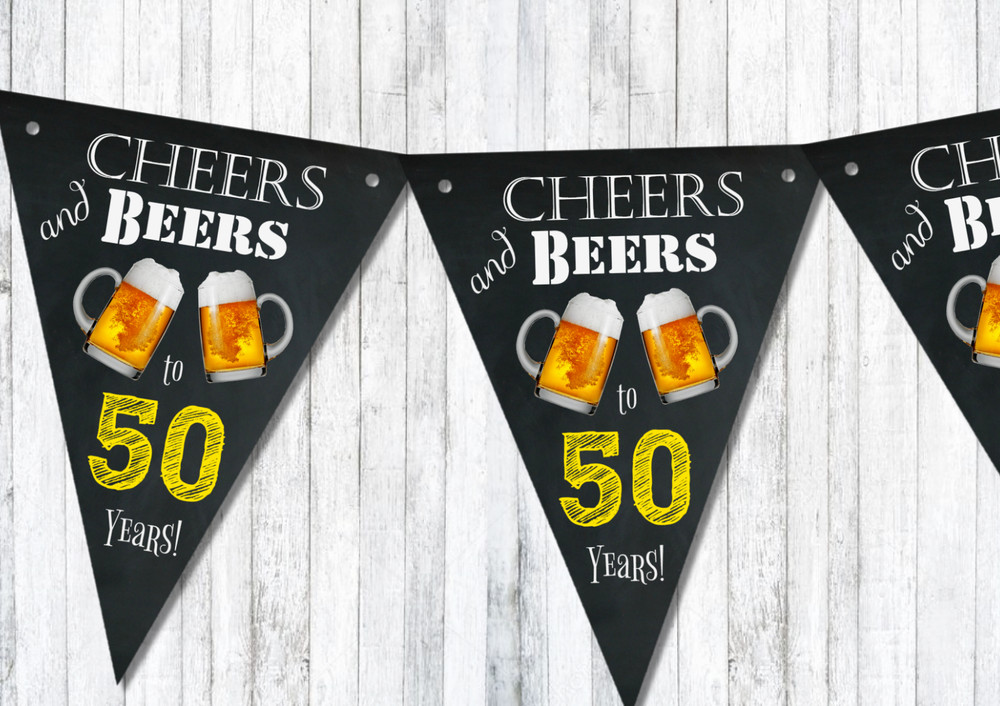 3m 'Cheers and Beers'  Bunting - Any Age