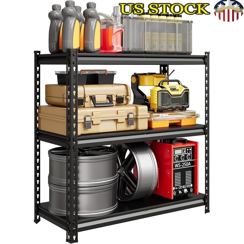 Modular 2 in 1 Garage Shelving Unit Heavy Duty Adjustable Storage Rust Resistant