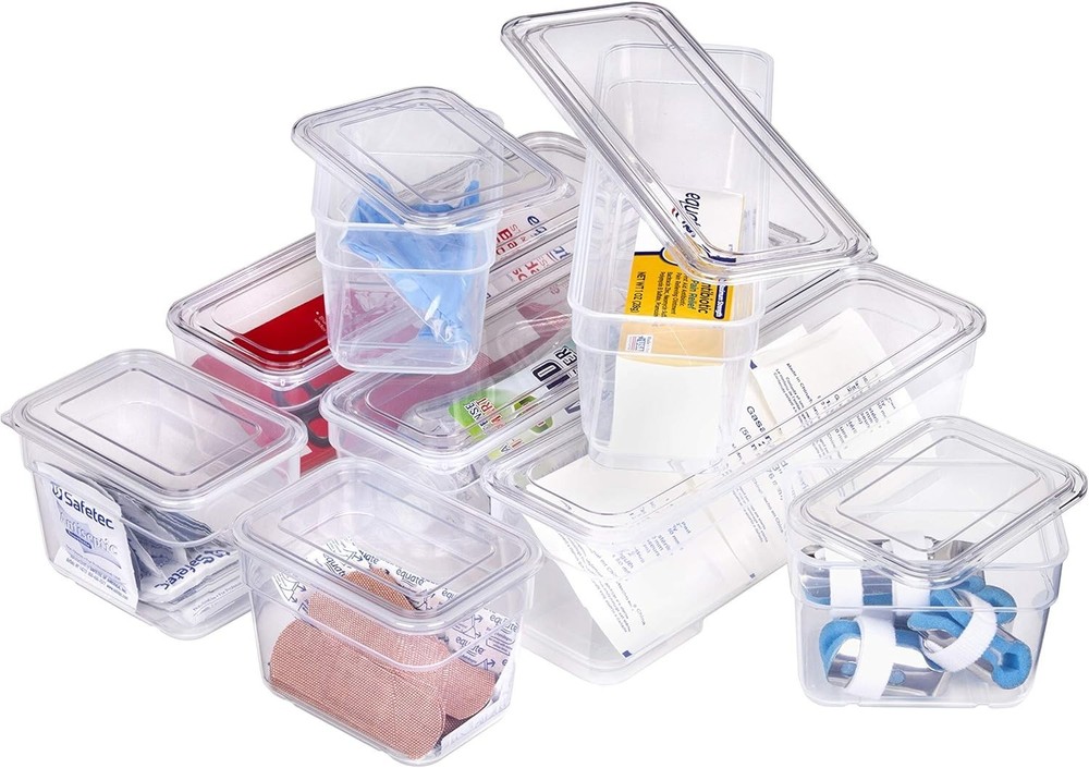 ArtBin 6971ABD, Mixed Bin Pack, Long & Small Home Organizer Storage Boxes